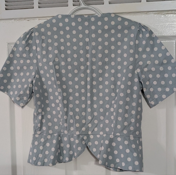 Retro 60s Spotlight Blouse In Mint  - Picture 6 of 6